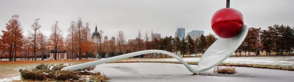 Spoonbridge and Cherry sculpture in Minnesota